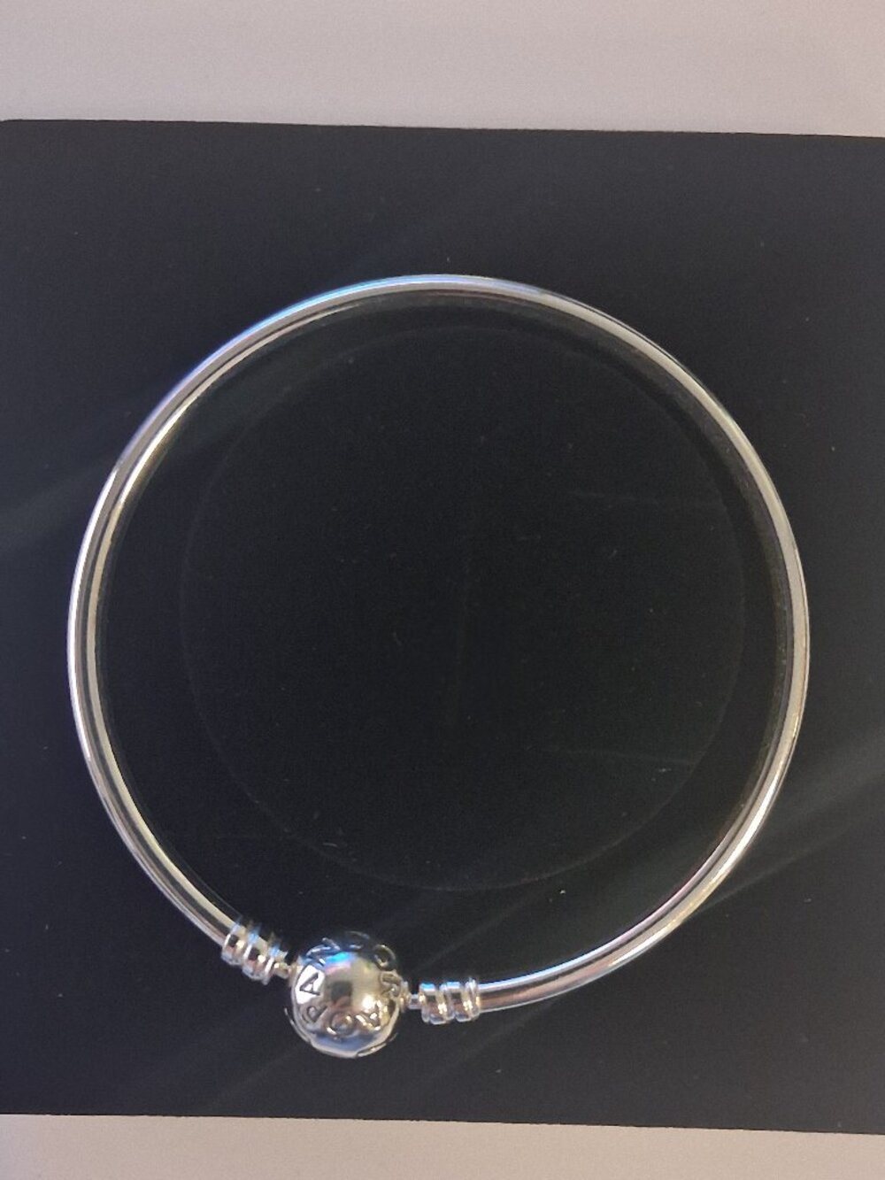 Pandora Moments Bangle Bracelet Sterling Silver Size 6.7" Style 590713-17